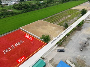 ขาย ที่ดิน เหมาะสร้างบ้าน เนื้อที่เยอะบางบัวทอง 263ตรว สร้างโกดังคลังสินค้า ขายที่ดินบางบัวทองราคาถูก